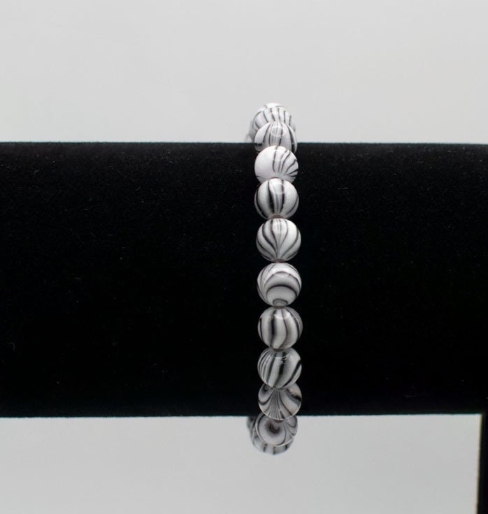 White Acrylic Beads Bracelet