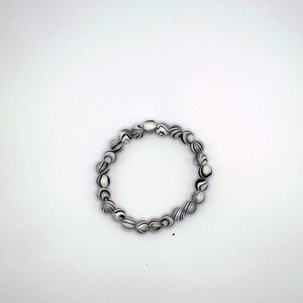 White Acrylic Beads Bracelet