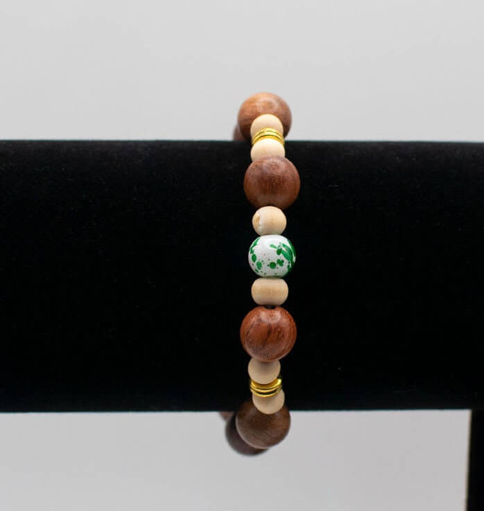Wood Bracelet With Charm